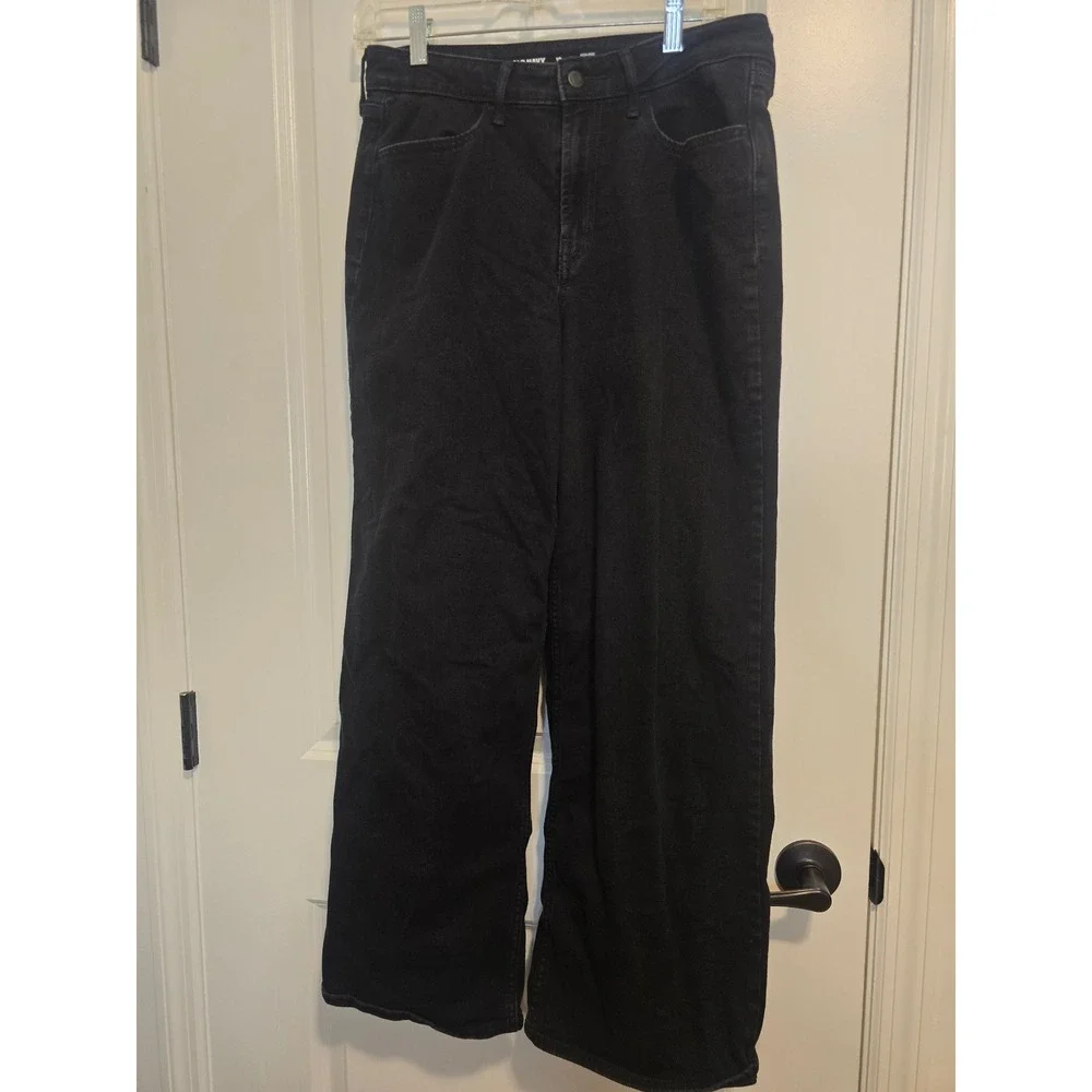 Old Navy High-Rise Wow Wide Leg Jeans Black Size 10 Denim Pants